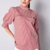 Bluse mit gesmoktem Ärmel