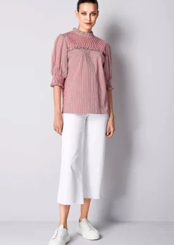 Bluse mit gesmoktem Ärmel