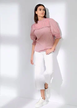 Bluse mit gesmoktem Ärmel