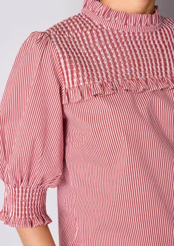 Bluse mit gesmoktem Ärmel