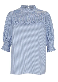 Bluse mit gesmoktem Ärmel