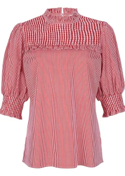 Bluse mit gesmoktem Ärmel
