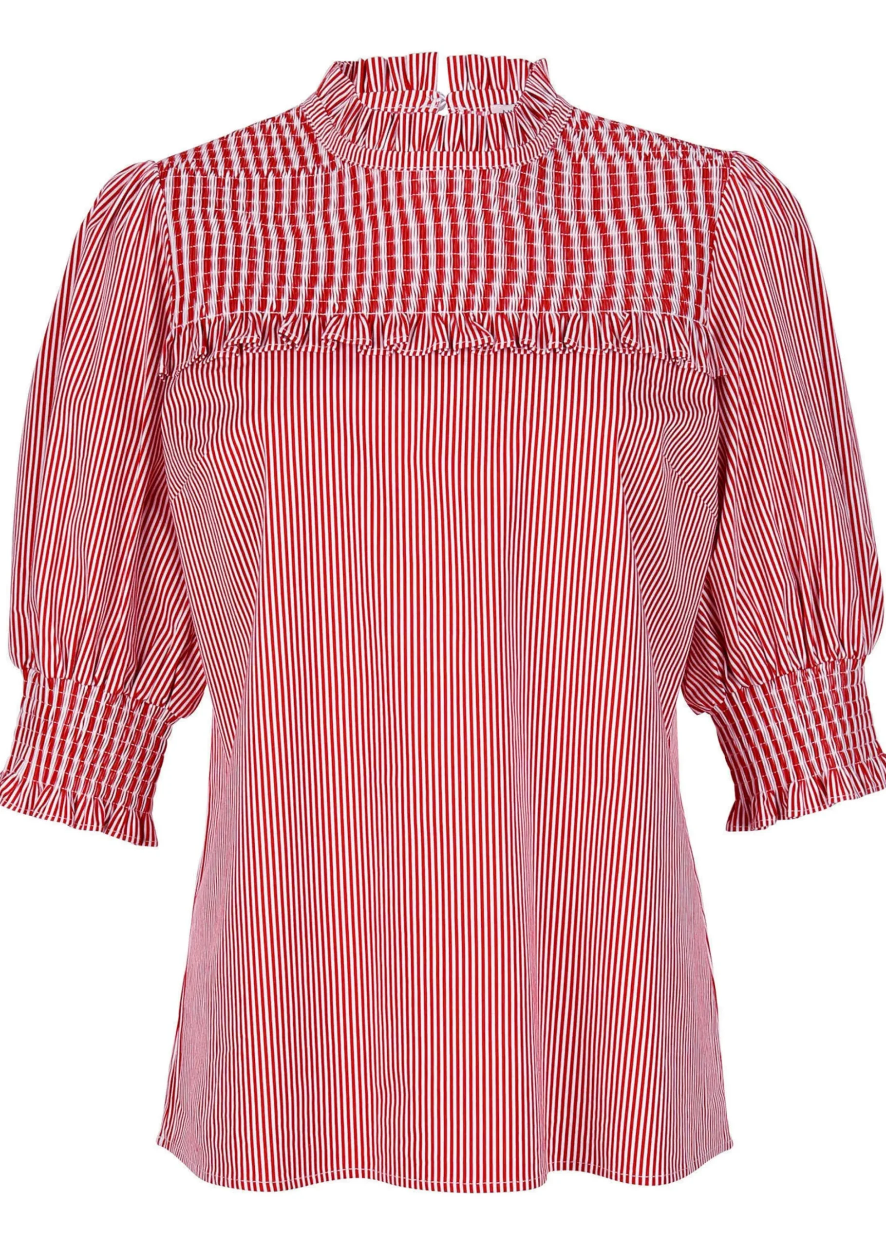 Bluse mit gesmoktem Ärmel