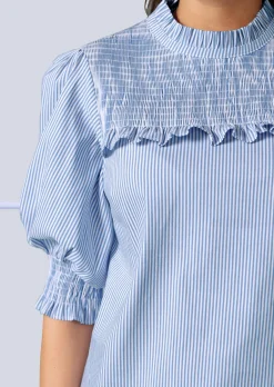 Bluse mit gesmoktem Ärmel