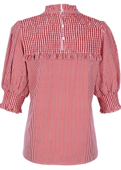 Bluse mit gesmoktem Ärmel