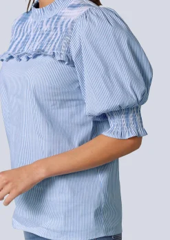 Bluse mit gesmoktem Ärmel