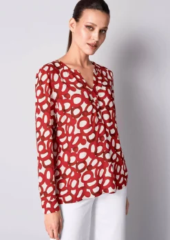 Bluse mit grafischem Dessin