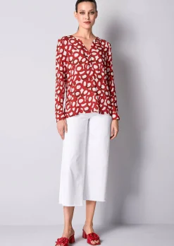 Bluse mit grafischem Dessin