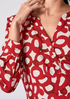 Bluse mit grafischem Dessin