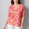 Bluse mit Gummizug am Ärmel