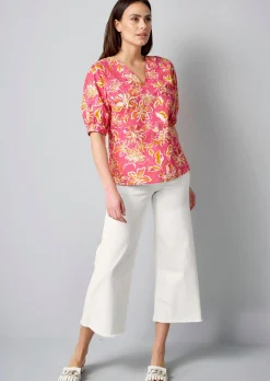 Bluse mit Gummizug am Ärmel