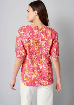 Bluse mit Gummizug am Ärmel