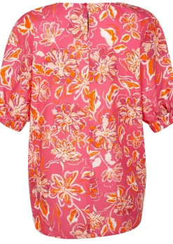 Bluse mit Gummizug am Ärmel