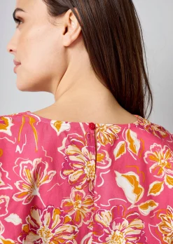 Bluse mit Gummizug am Ärmel