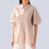 Bluse mit Hemdkragen