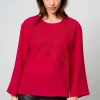 Bluse mit Perlenmotiv