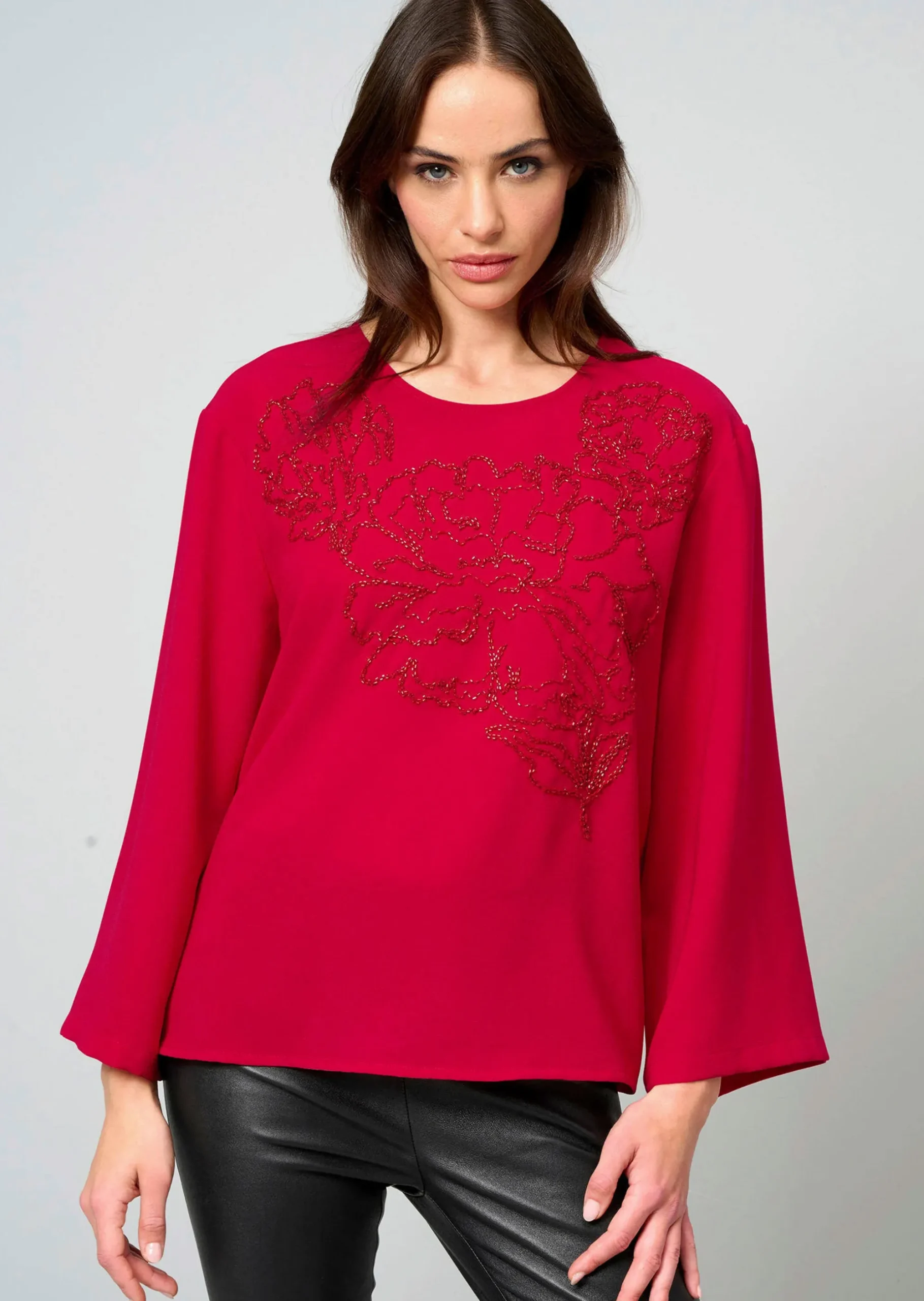 Bluse mit Perlenmotiv