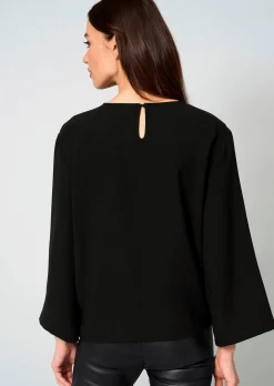 Bluse mit Perlenmotiv
