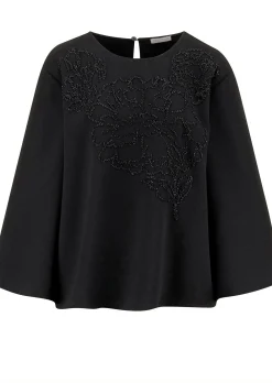 Bluse mit Perlenmotiv