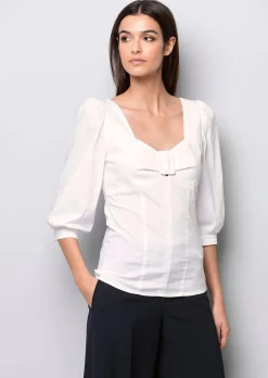 Bluse mit Riegel im Vorderteil