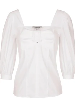 Bluse mit Riegel im Vorderteil