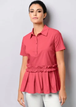 Bluse mit Rüschenband