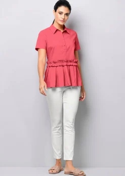Bluse mit Rüschenband