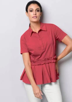 Bluse mit Rüschenband