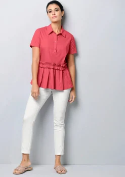 Bluse mit Rüschenband