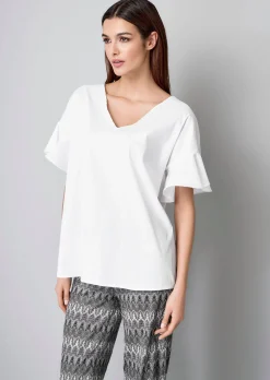 Bluse mit V-Ausschnitt