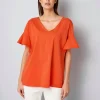 Bluse mit V-Ausschnitt