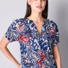 Bluse mit V-Ausschnitt