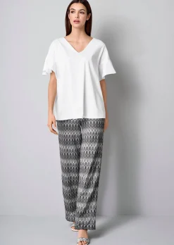 Bluse mit V-Ausschnitt