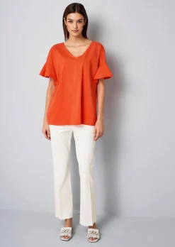 Bluse mit V-Ausschnitt