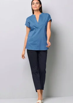 Bluse mit V-Ausschnitt