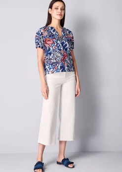 Bluse mit V-Ausschnitt