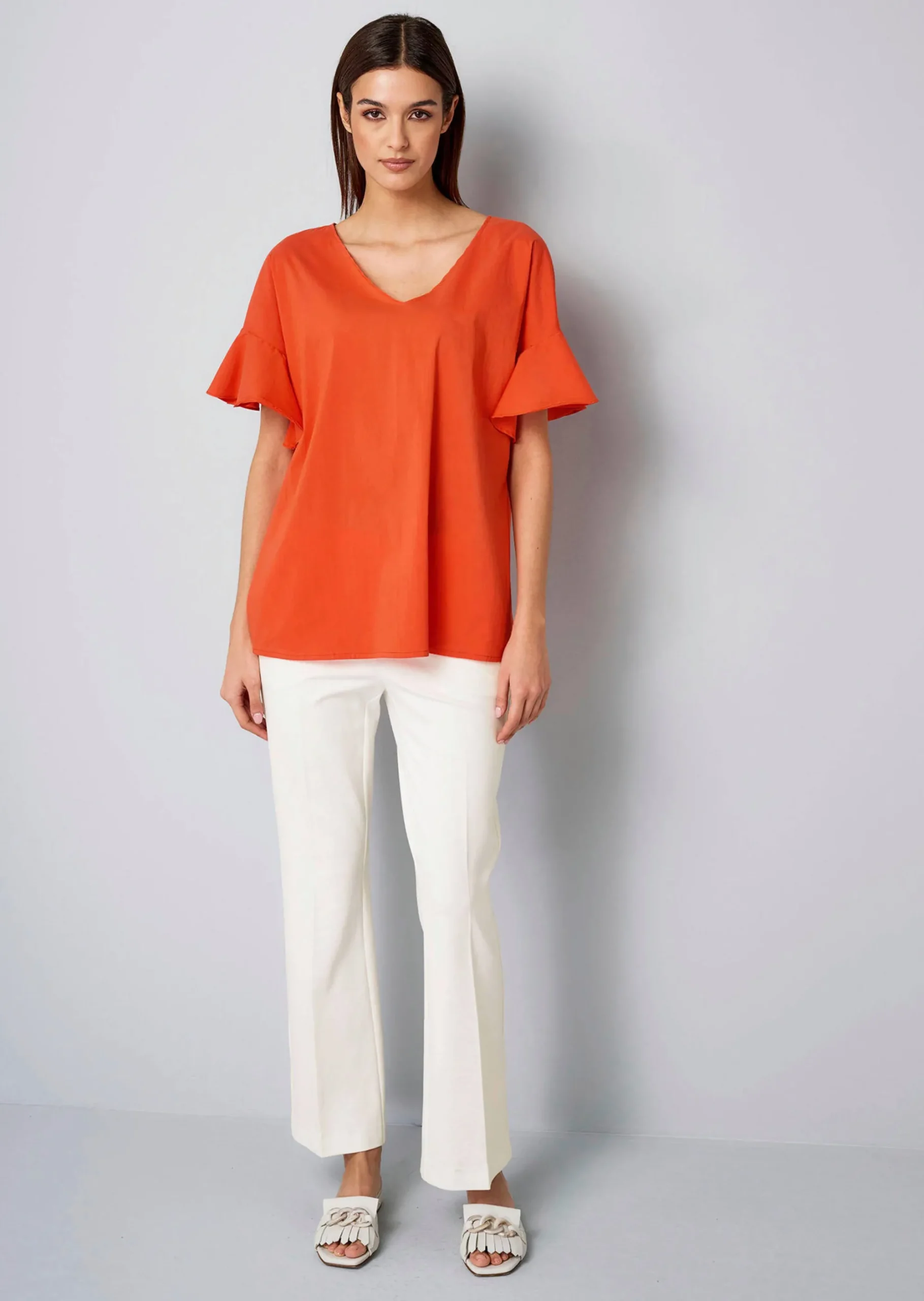 Bluse mit V-Ausschnitt