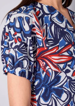 Bluse mit V-Ausschnitt