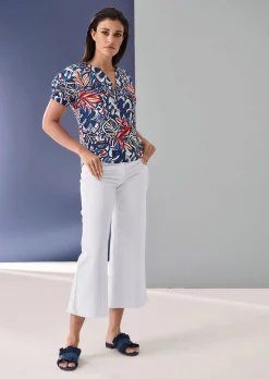 Bluse mit V-Ausschnitt