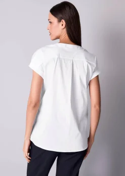 Bluse mit V-Ausschnitt