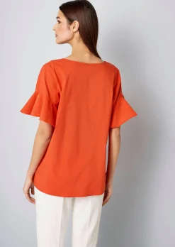 Bluse mit V-Ausschnitt