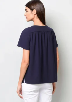 Bluse mit V-Ausschnitt