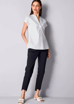 Bluse mit V-Ausschnitt