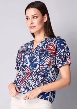 Bluse mit V-Ausschnitt