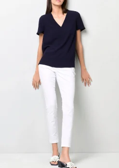 Bluse mit V-Ausschnitt