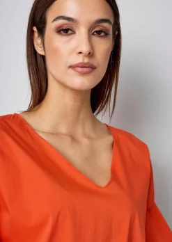 Bluse mit V-Ausschnitt