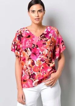 Bluse mit Volant am Ärmel