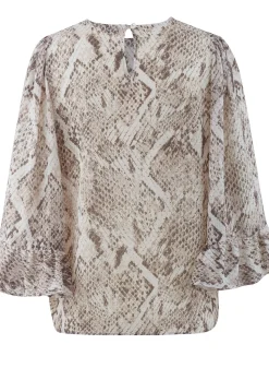 Bluse mit Volant am Ärmel