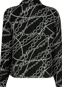 Bluse mit Wasserfallkragen