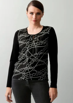 Blusenshirt mit Kettendruck